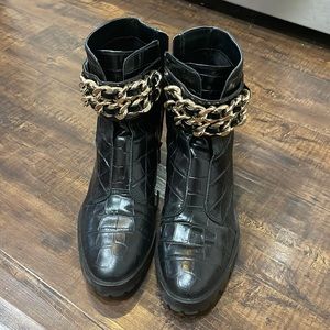 Karl Lagerfeld Embossed Boots